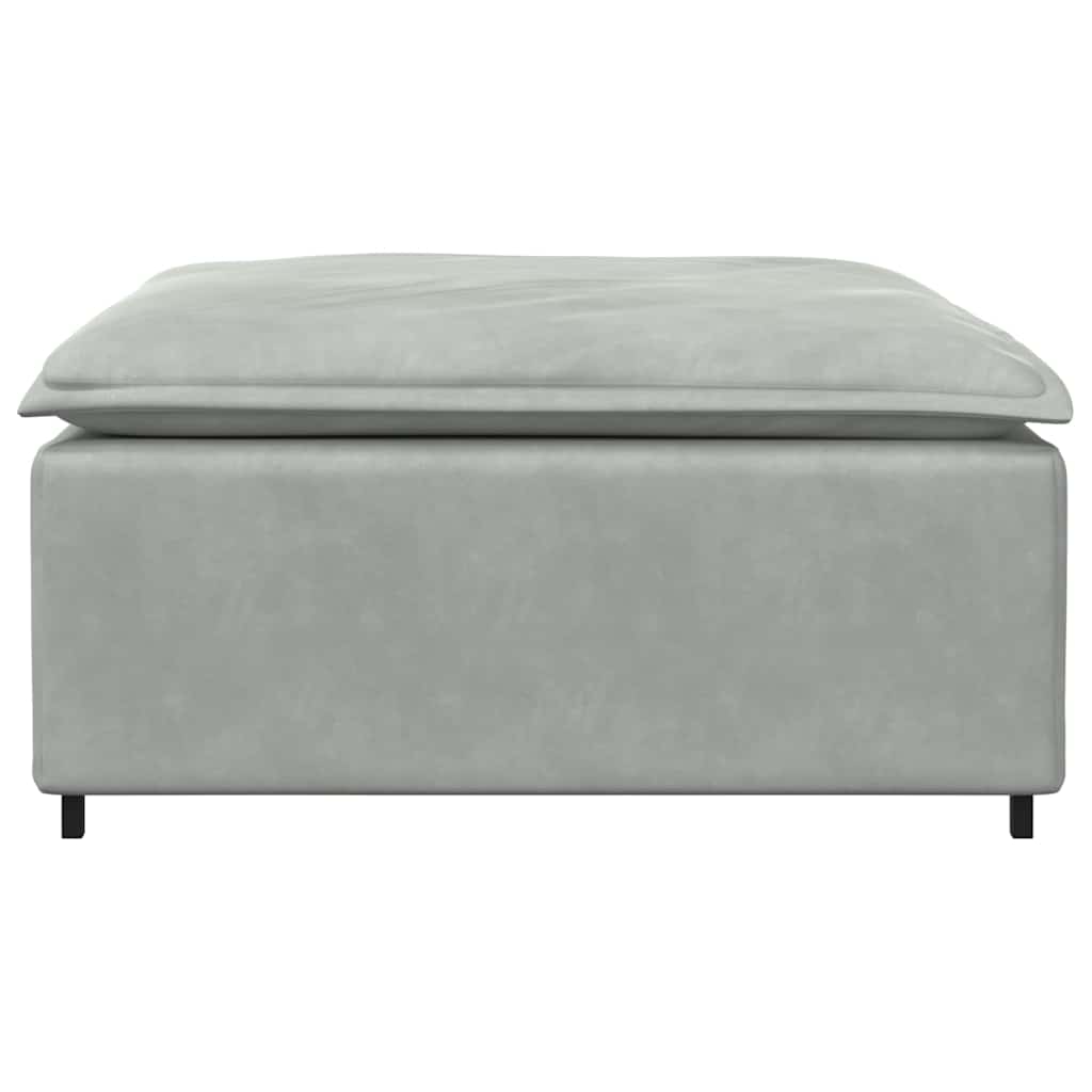 Modulares Sofa Endmodul mit Armlehne Kissen Blau 100 cm