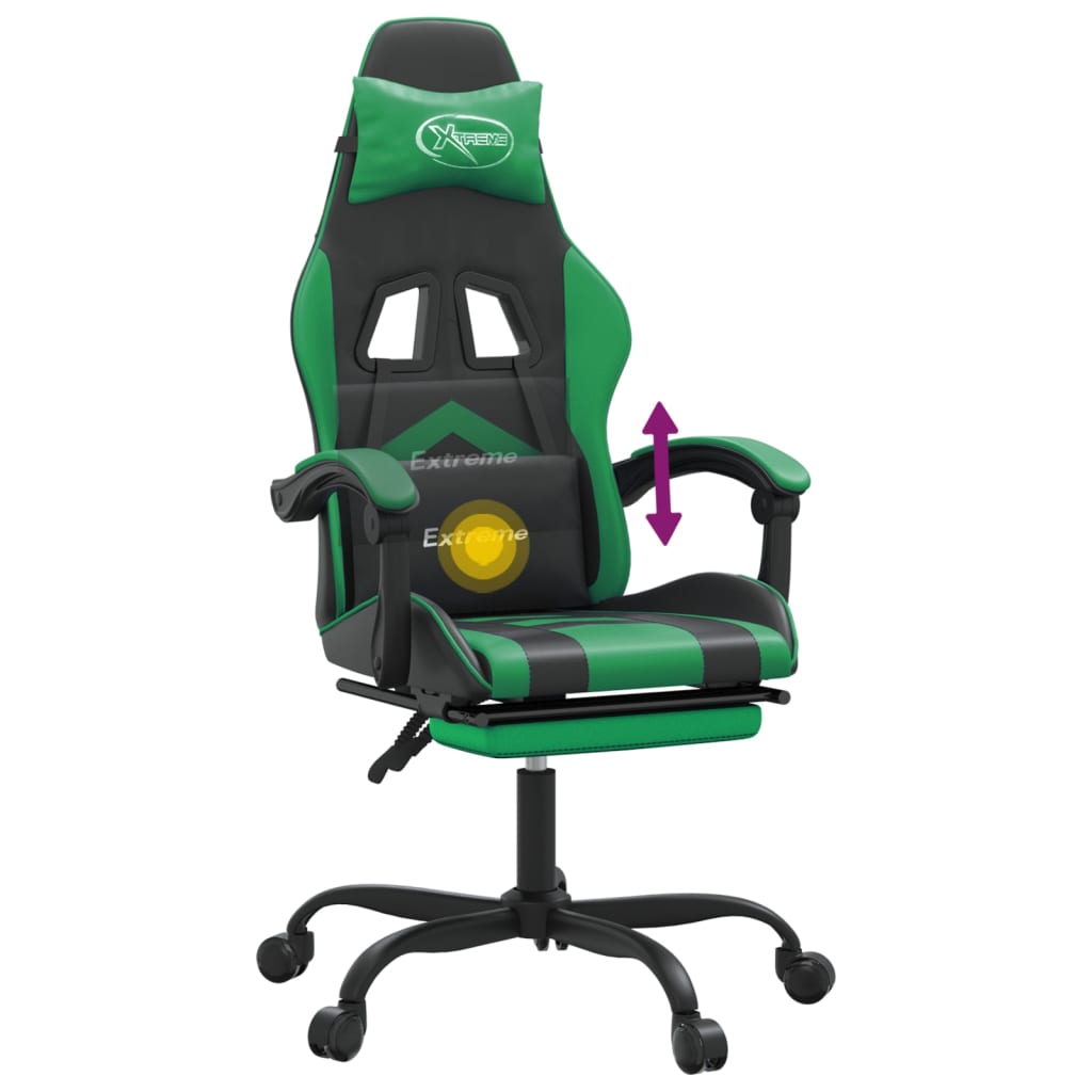 Gaming-Stuhl Drehbar Schwarz und Rot Kunstleder