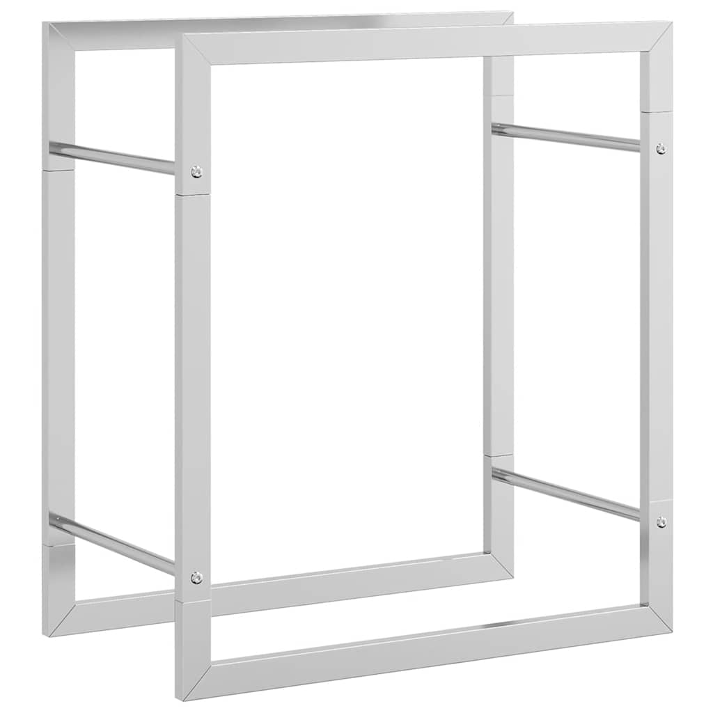 Brennholzregal 50x28x94 cm Edelstahl
