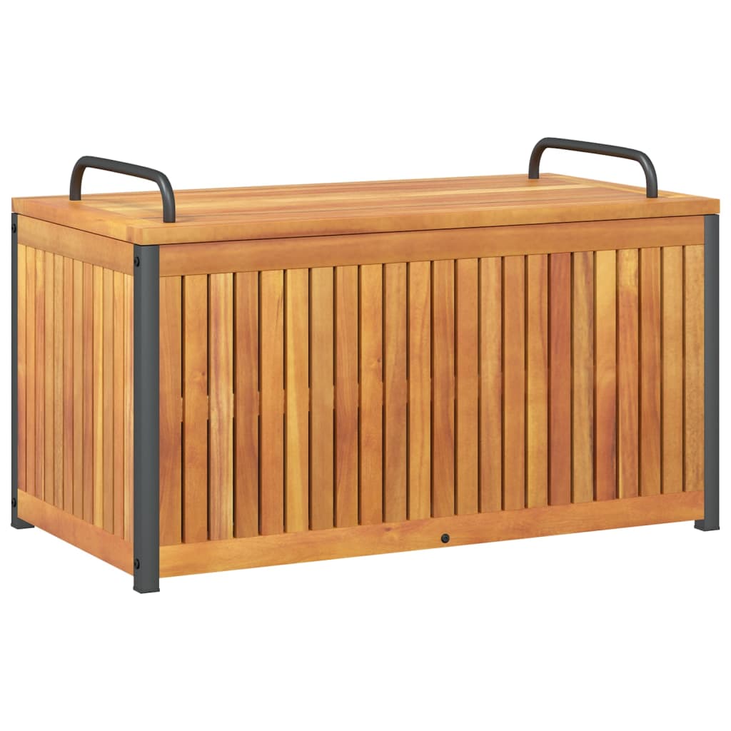 Gartenbox 45x45x45/53 cm Massivholz Akazie und Stahl