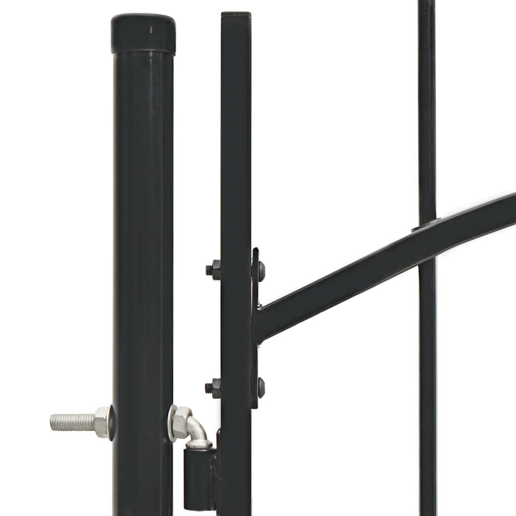 Gartentor Woerden Stahl 1x1 m Schwarz
