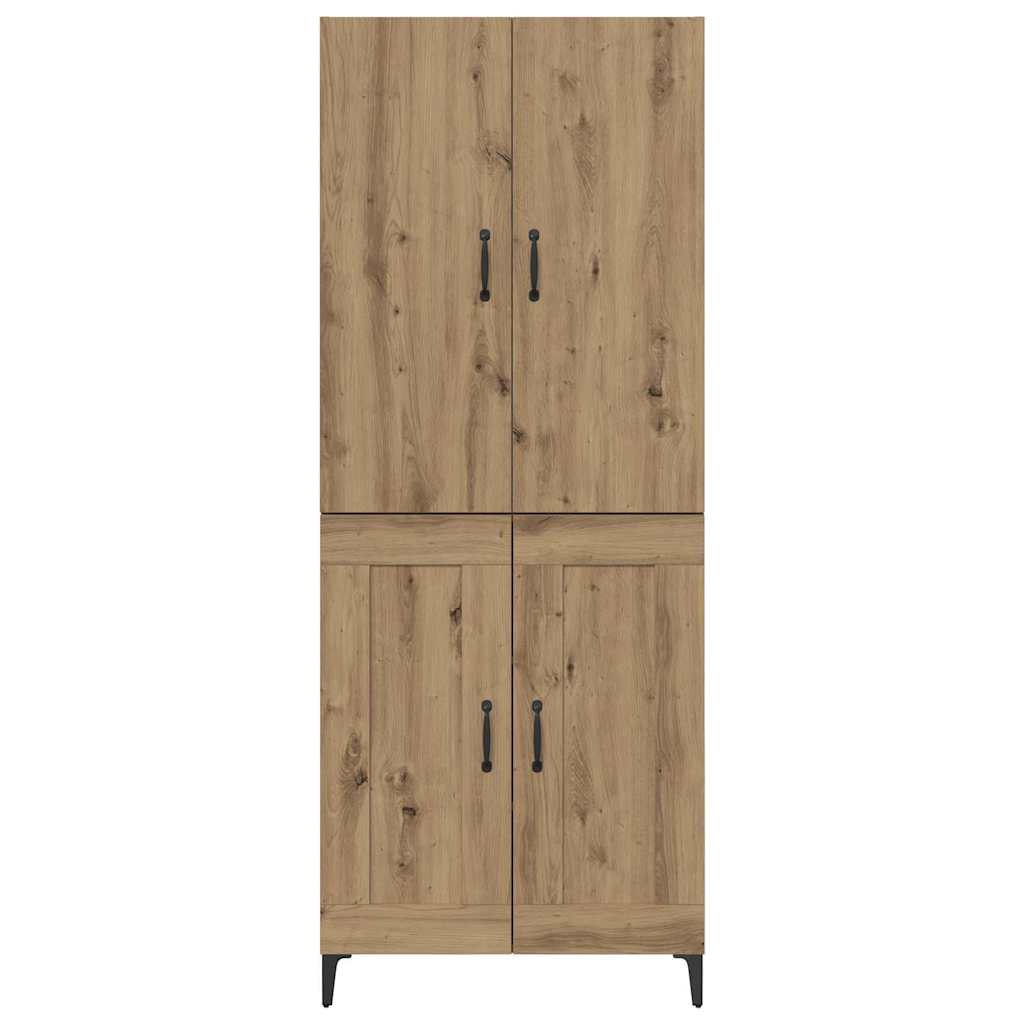Highboard Altholz 69,5 x 34 x 180 cm Holzwerkstoff