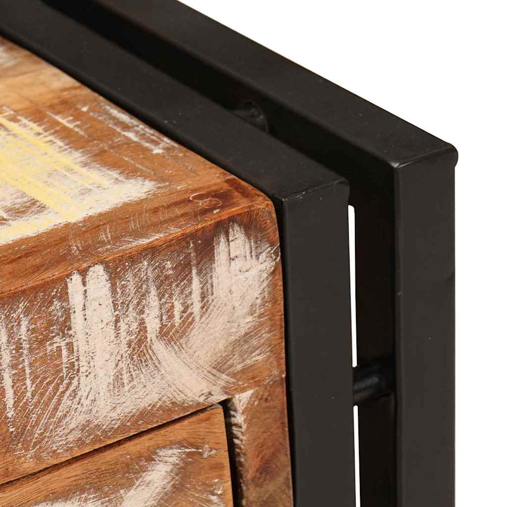 Beistelltisch mit Schubladen 40 x 40 x 50 cm Massivholz Mango