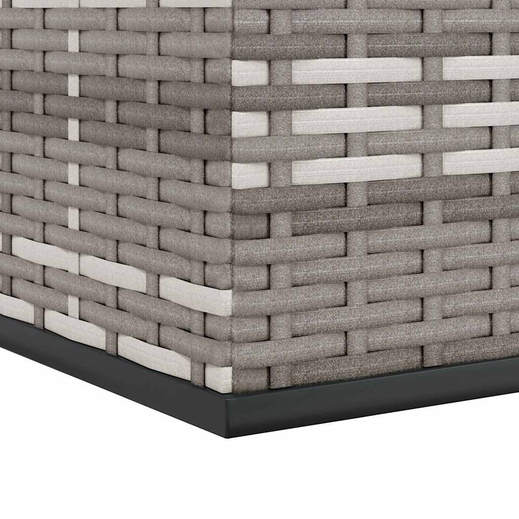 Garten-Kissenbox PE Rattan 100x49x103,5 cm Schwarz