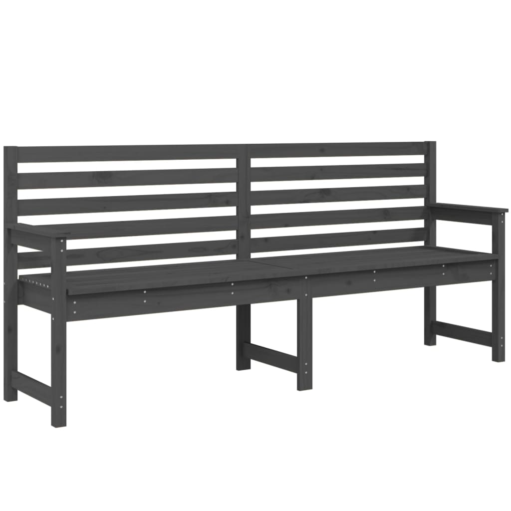 Gartenbank Grau 109x48x91,5 cm Massivholz Kiefer