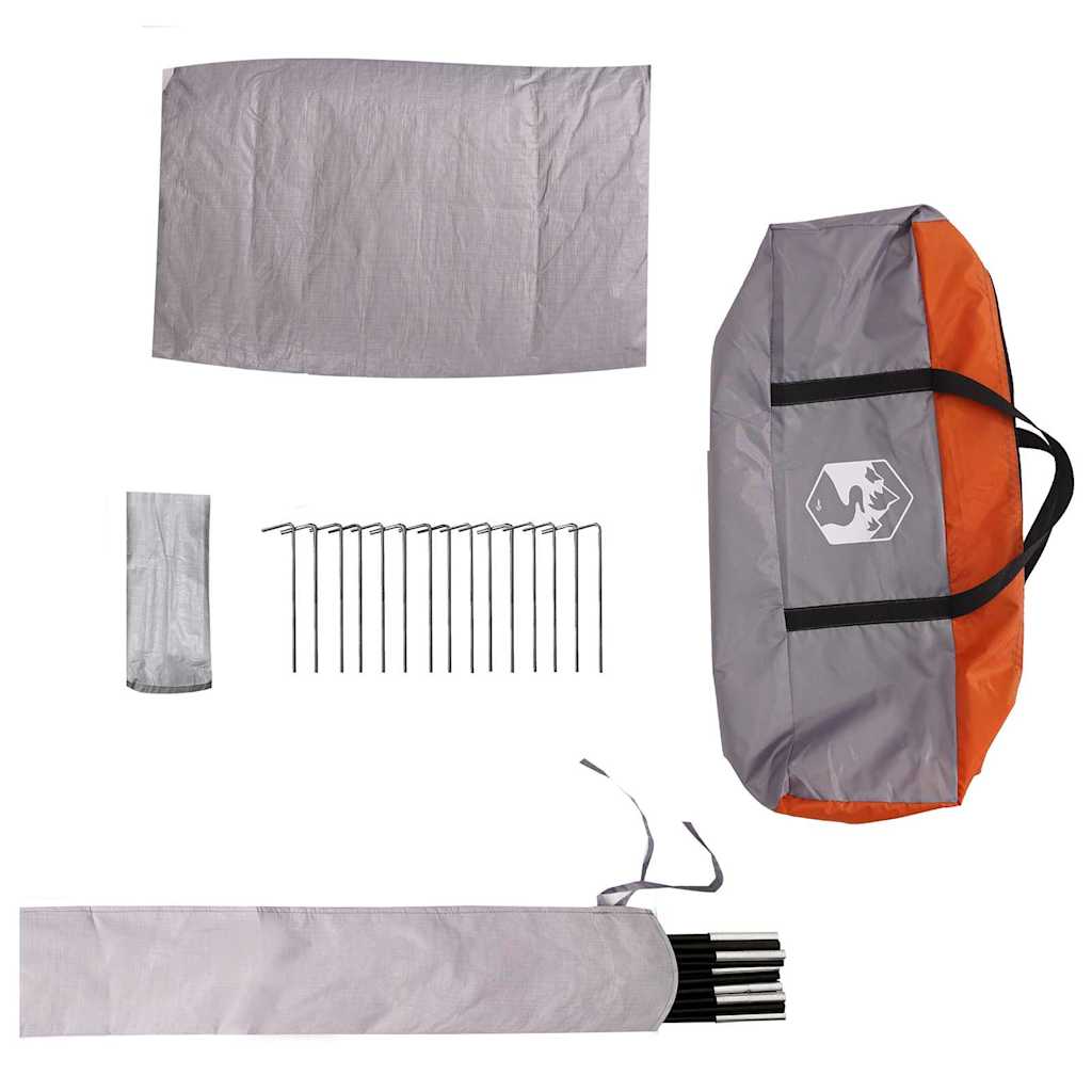 Dome Zelt für 4 Personen mit Dach Grün 505 x 450 x 248 cm
