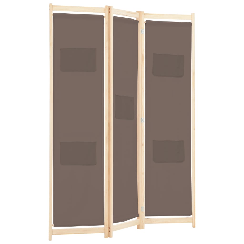 5-teiliger Raumteiler Creme 200 x 170 x 4 cm Stoff