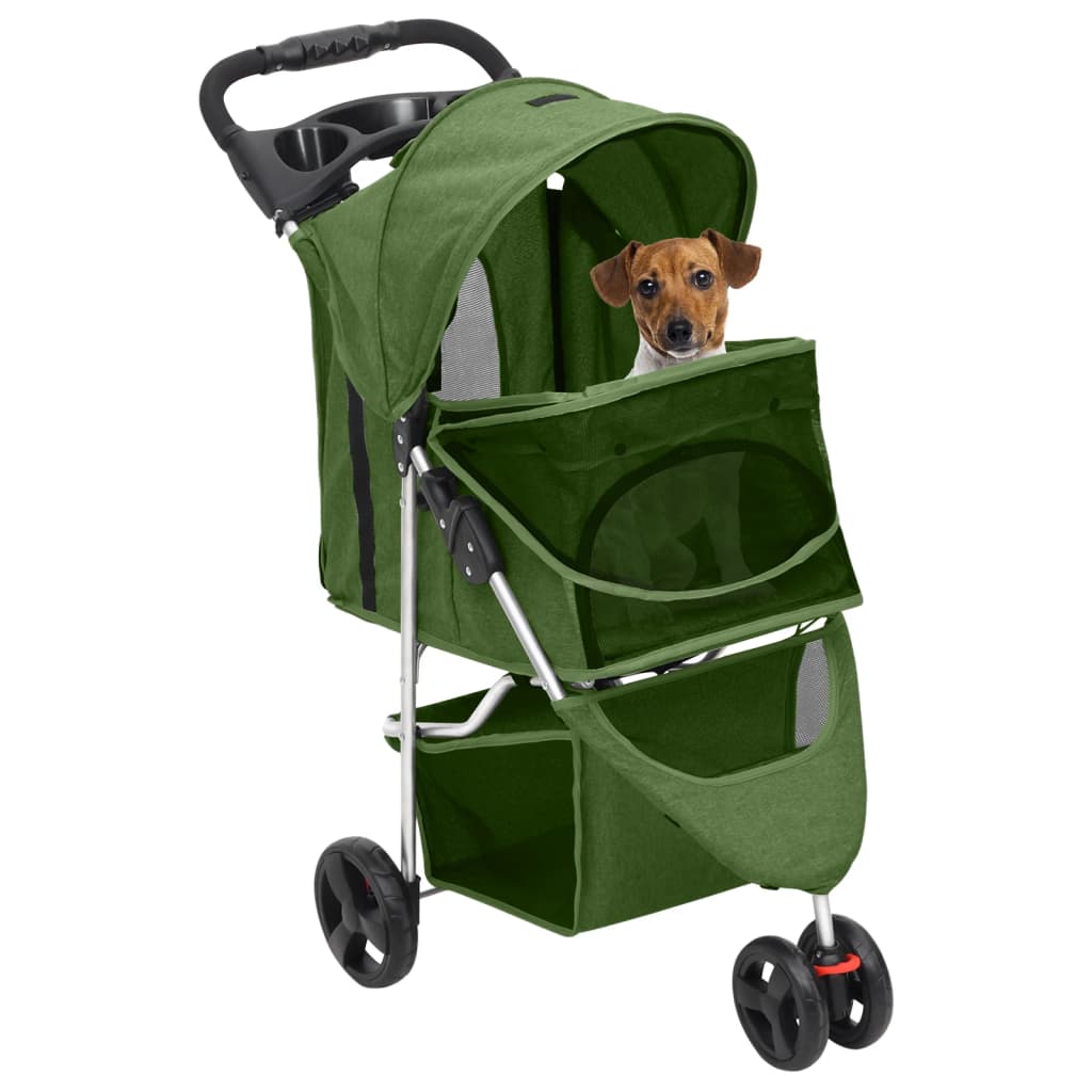 Hundewagen Faltbar Schwarz 80x46x98 cm Oxford-Gewebe