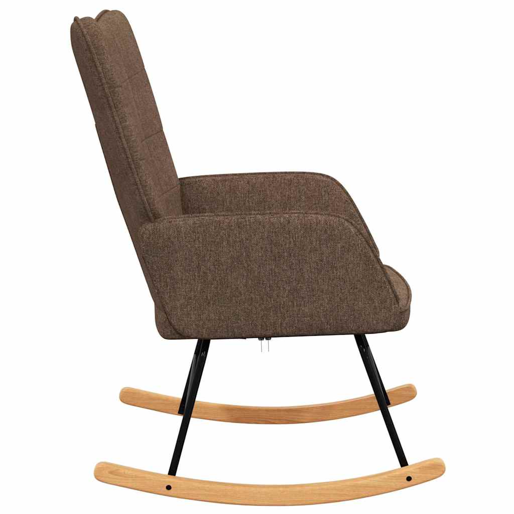 Schaukelstuhl Taupe Stoff