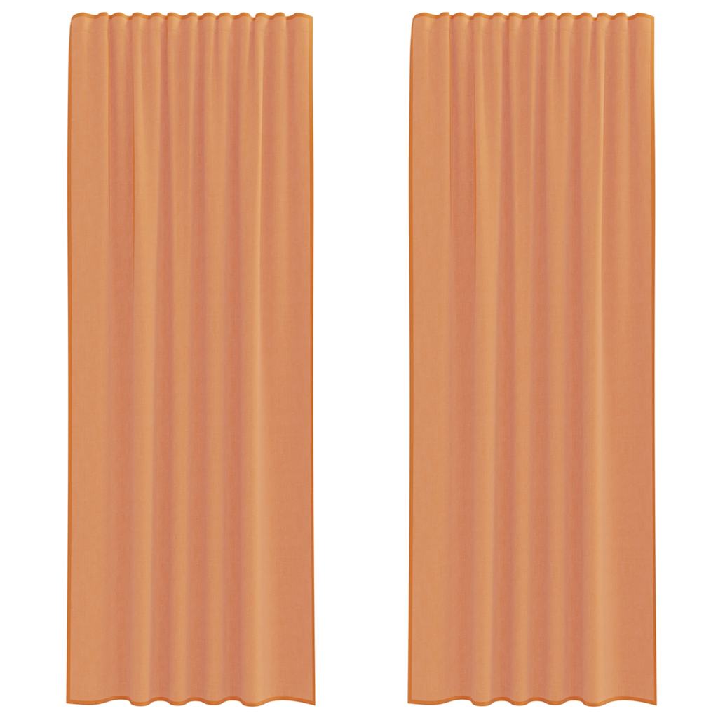 Voile Vorhänge mit Ösen 2 Stk. Apfelgrün 140x140 cm