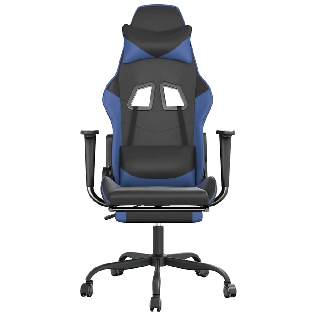 Gaming-Stuhl mit Massagefunktion Schwarz und Rot Kunstleder
