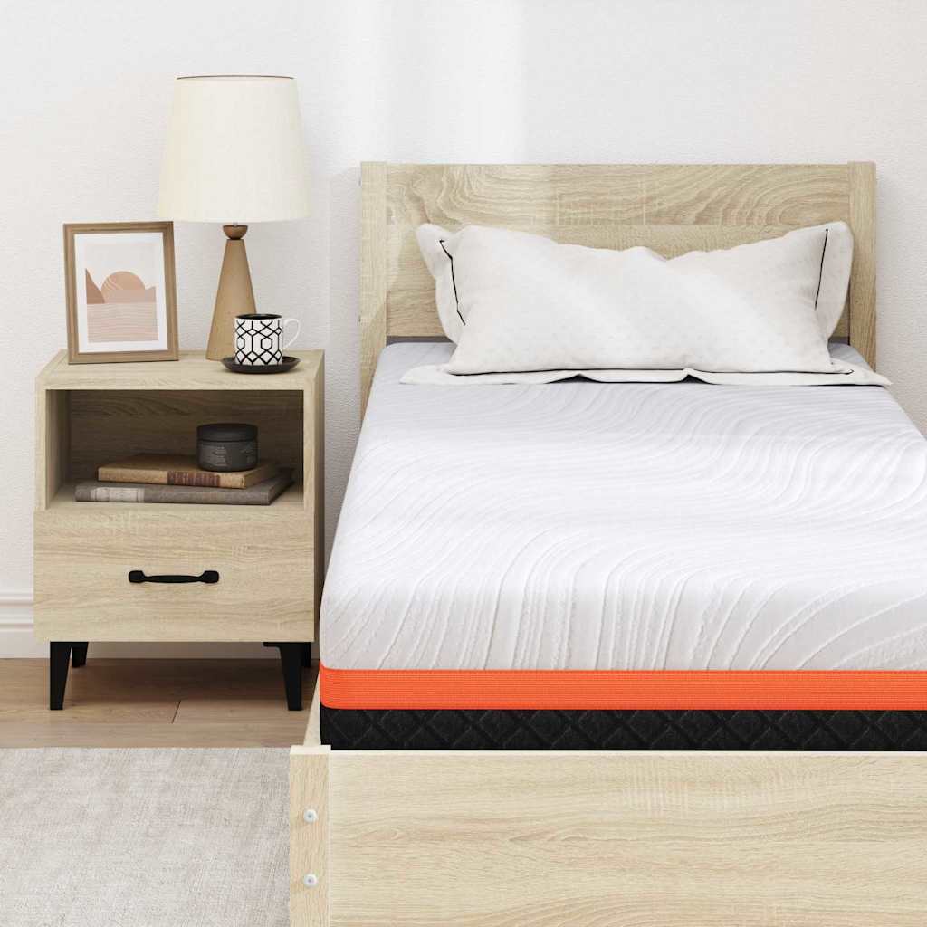 Matratze Weiß und Schwarz 80 x 160 cm Jacquard-Stoff