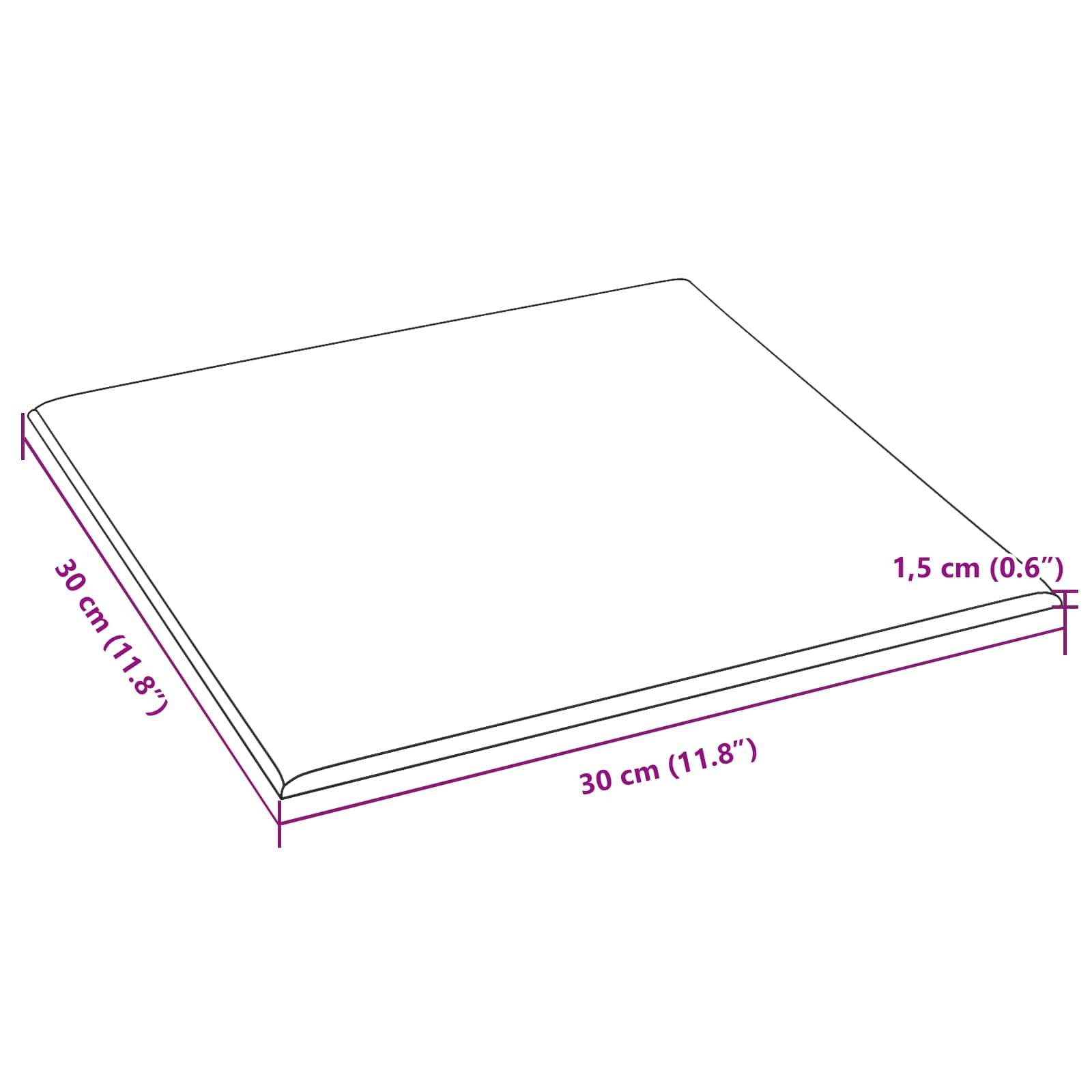 Wandkopfteilen 12 pcs 30 x 15 cm Creme Stoff