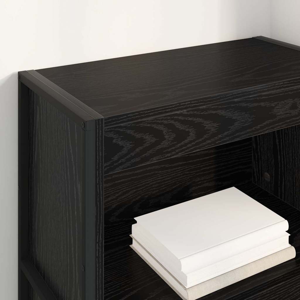 Bücherregal 2 pcs Schwarz Eichen-Optik 60 x 30 x 189,5 cm