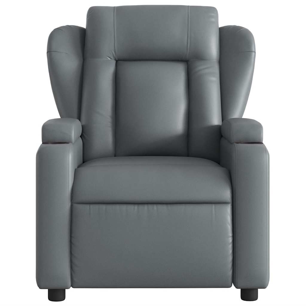 Massage-Relaxsessel, Kunstleder, Schwarz