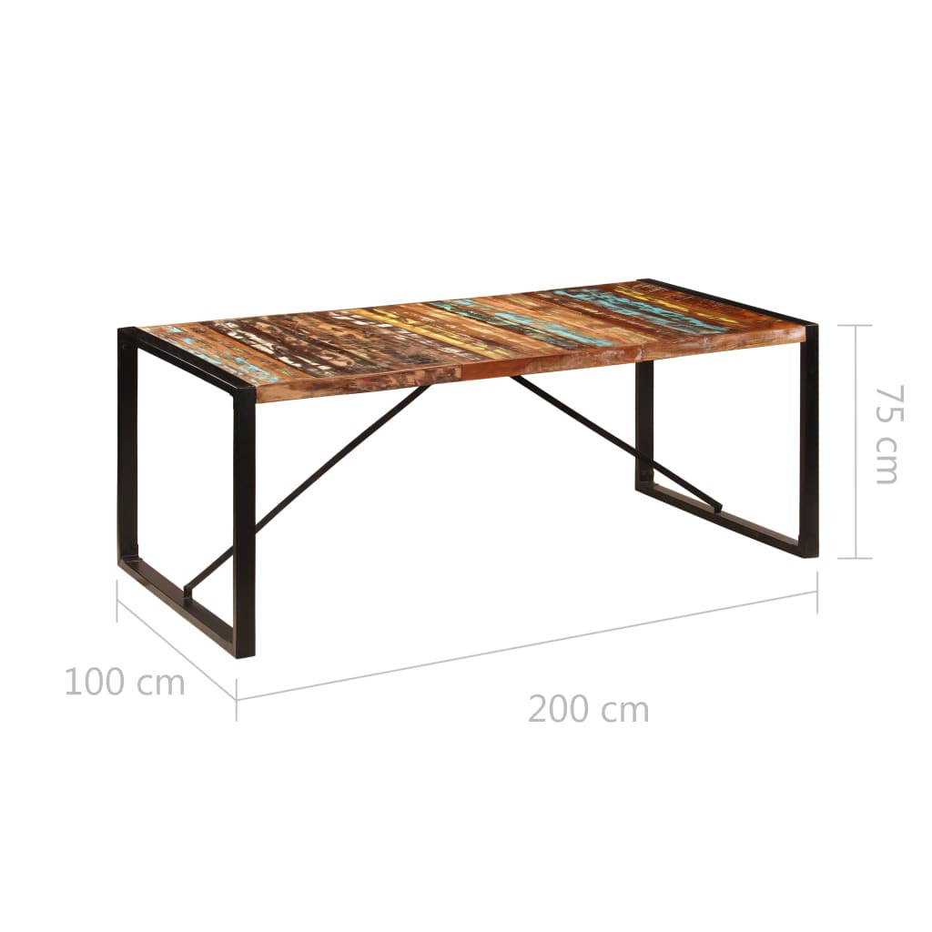 Esstisch 220x100x75 cm Massivholz Akazie