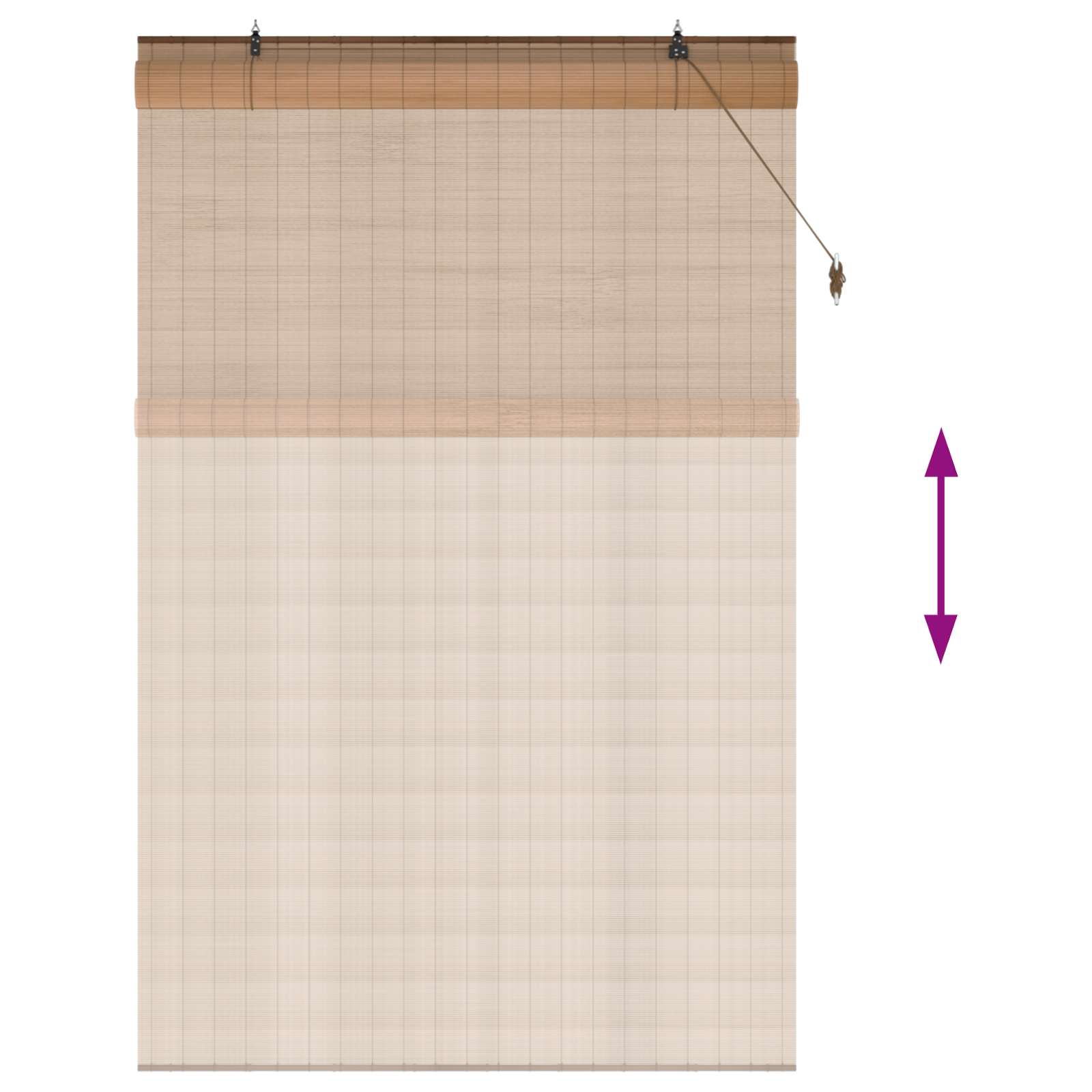 Bambusrollo Natur 80x160 cm