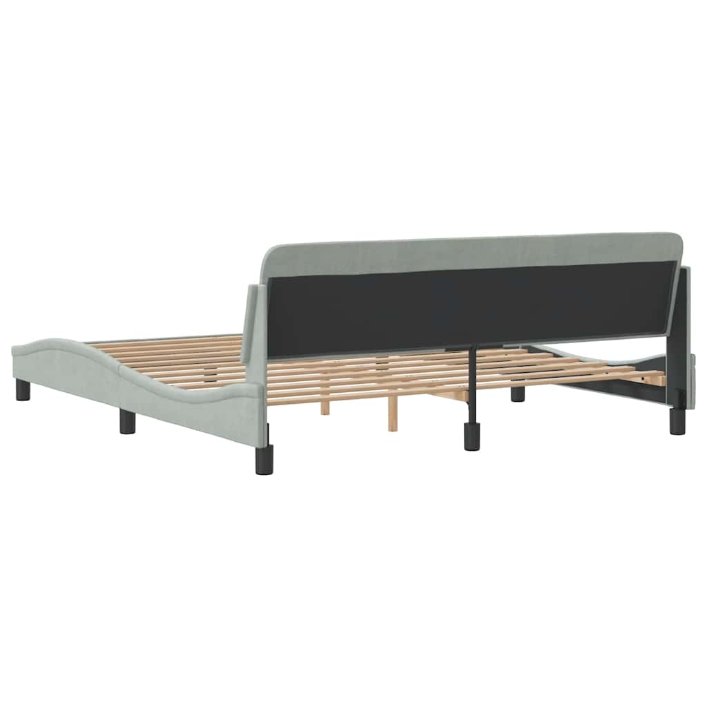 Bettgestell Dover Dunkelgrau 90x190 cm Samt