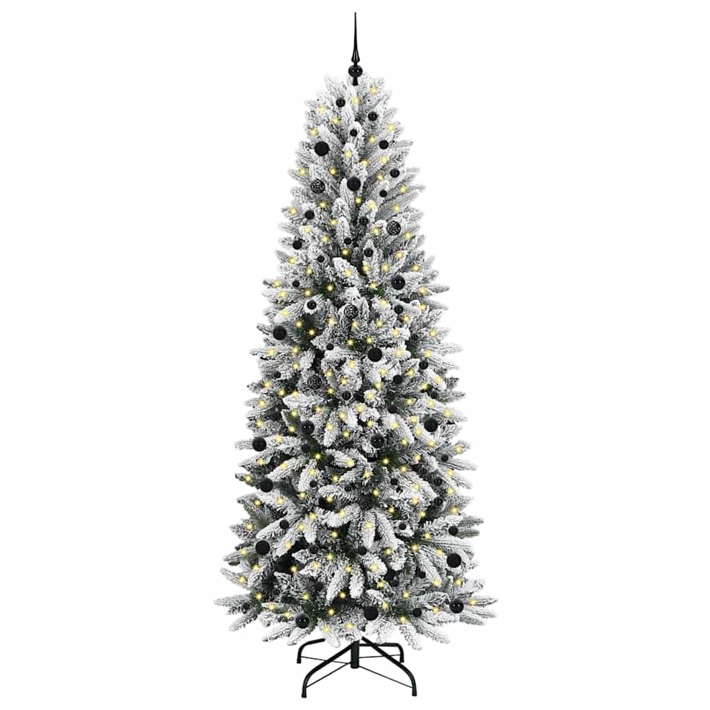 Künstlicher Weihnachtsbaum mit 150 LEDs mit Ständer Weiß 120 cm