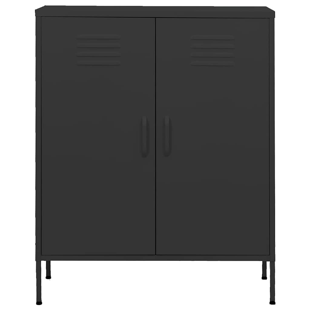 Beistellschrank Olivgrün 80x35x101,5 cm Stahl