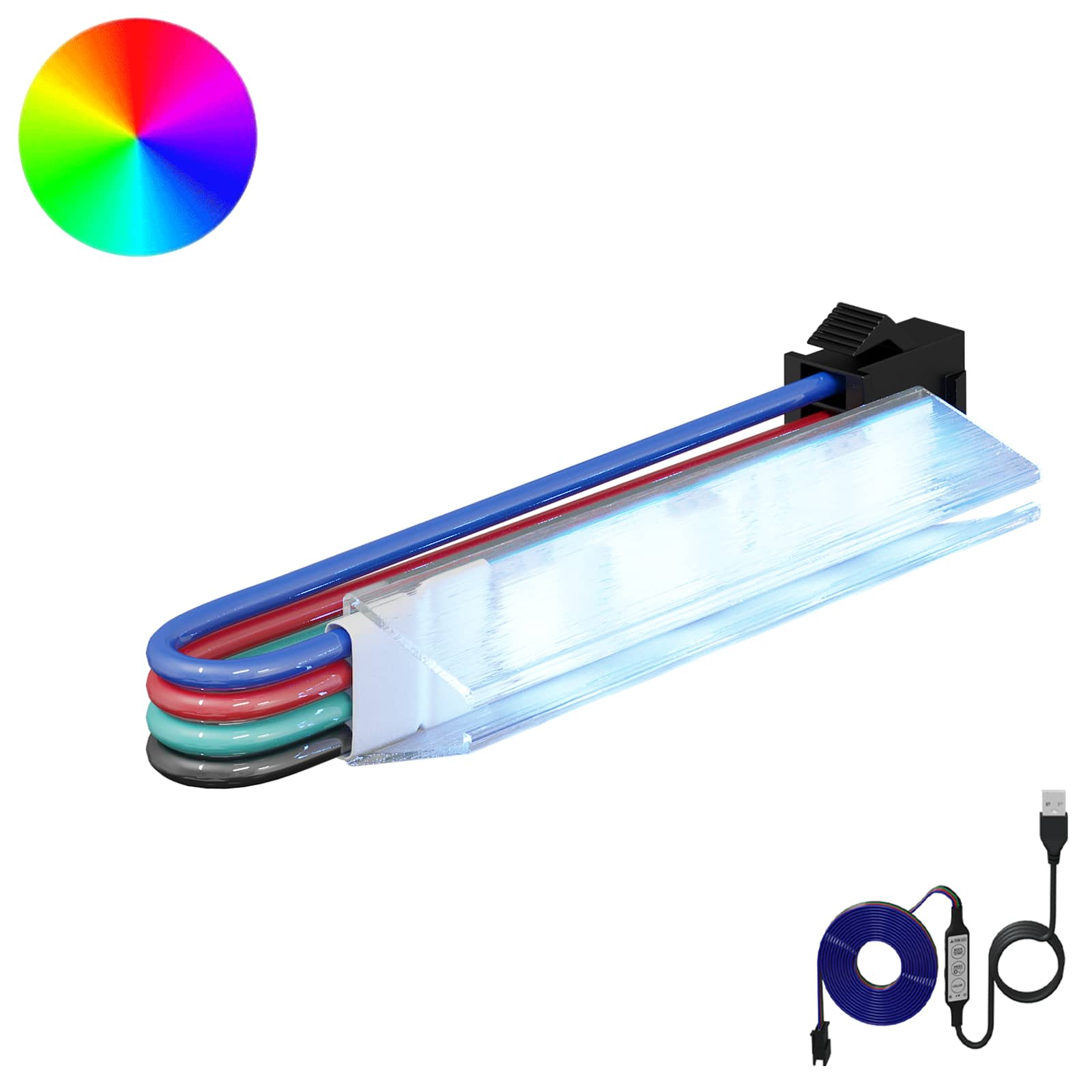 LED Streifen 2 pcs Schwarz und Weiß 1745 mm