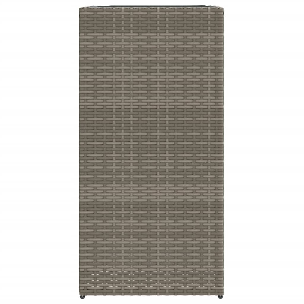 Pflanzkübel 2 Stk. Schwarz 40x40x80 cm Poly Rattan