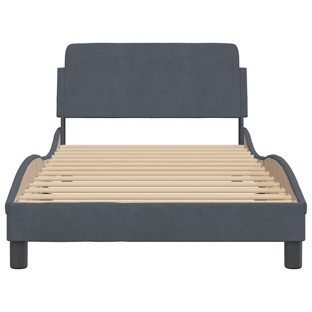 Bettgestell "Dover" Hellgrau 80x200 cm Samt
