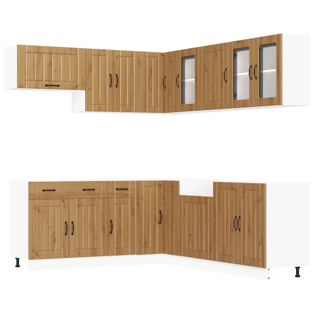11-tlg. Küchenschrank-Set Lucca Weiß Holzwerkstoff