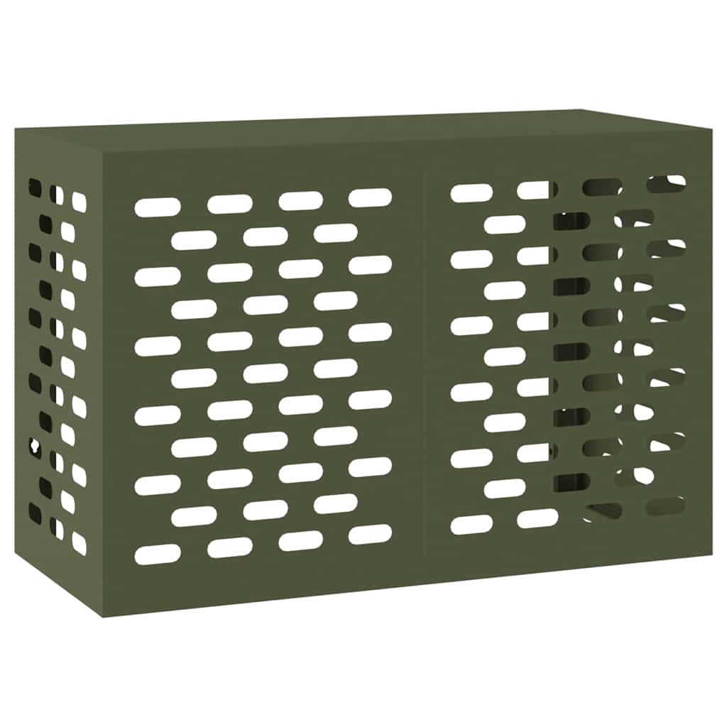 Klimaanlagenabdeckung Schwarz 90 x 40 x 60 cm Stahl