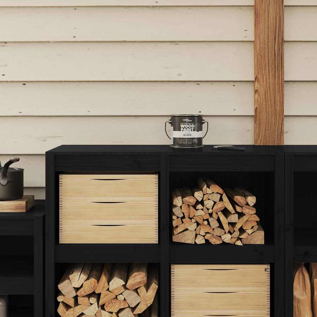 Holzfarbe Schwarz 2,5 L Wanddruck
