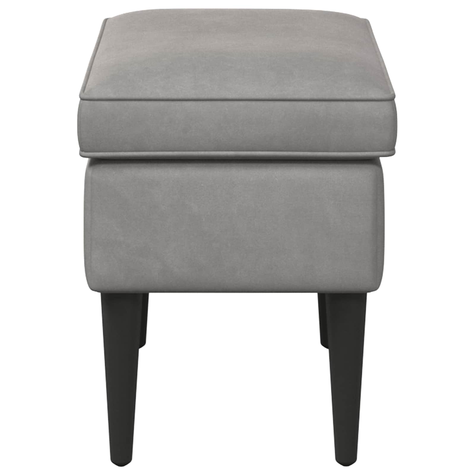 Hocker Hellgrau 55 x 35 x 41 cm Samt