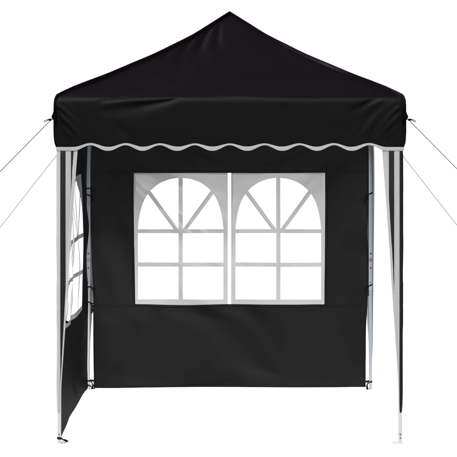 Pop-up Partyzelt 195 x 195 x 245 cm Creme Oxford-Stoff