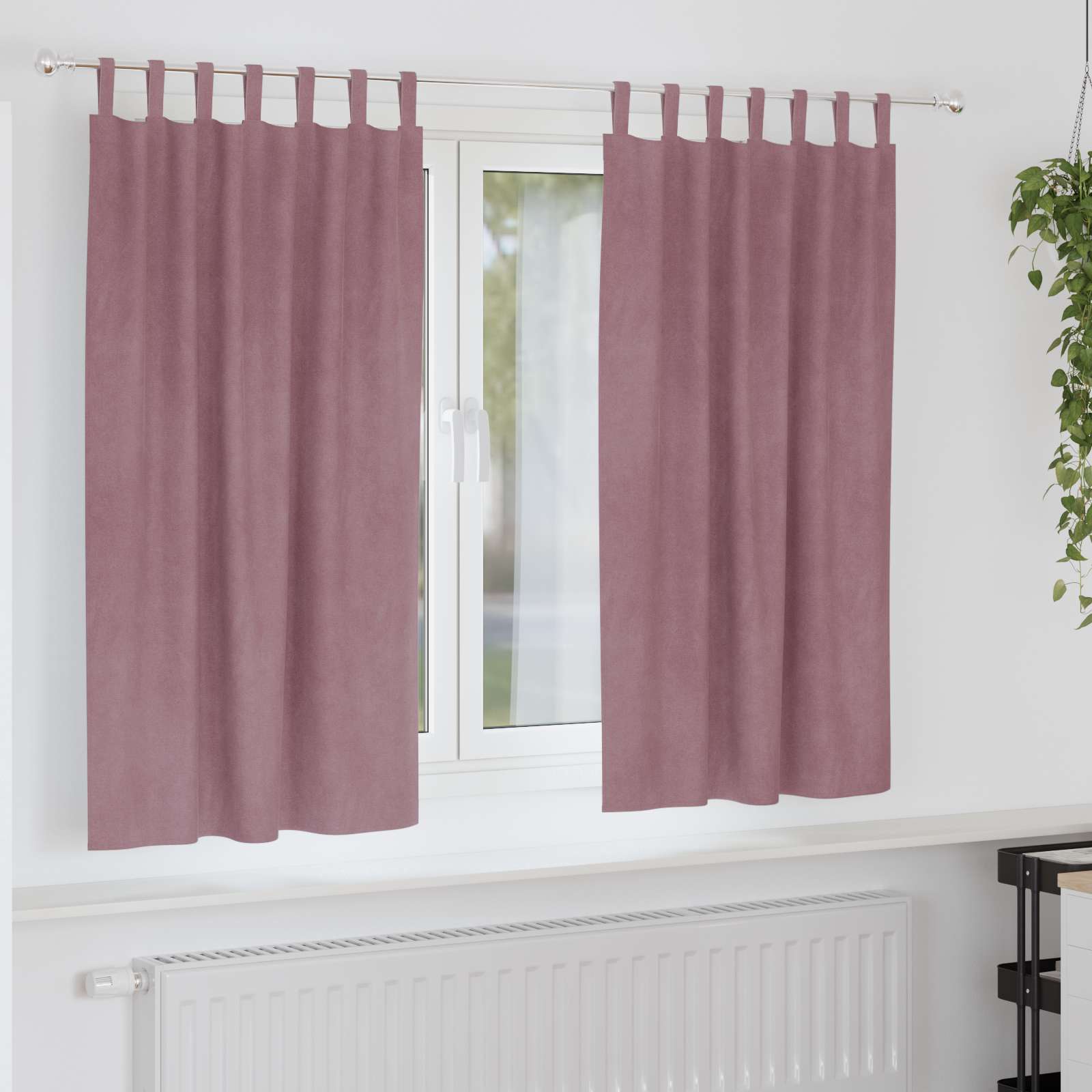 Verdunkelungsvorhänge 2 pcs Schwarz 140 x 140 cm Samt