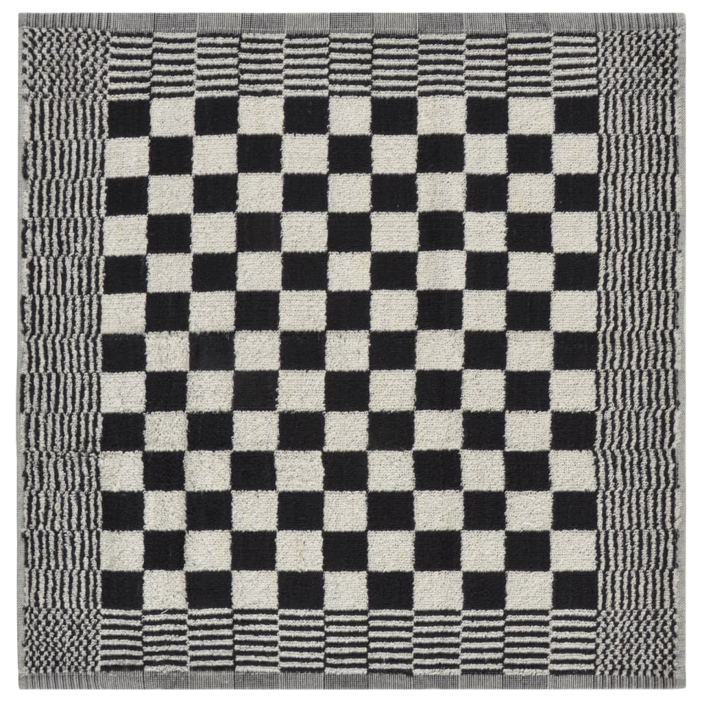 10-tlg. Handtuch-Set Schwarz und Grau Baumwolle