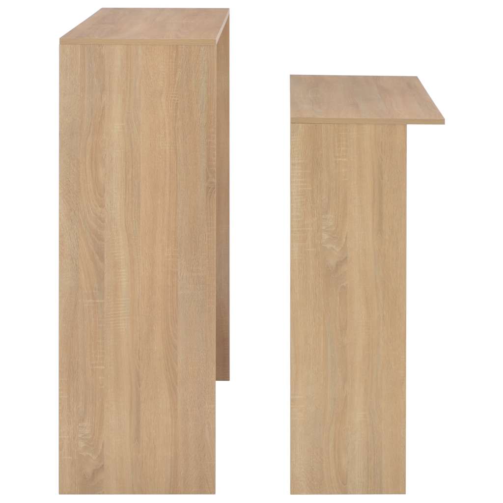Bartisch mit 2 Tischplatten Weiß 130x40x120 cm