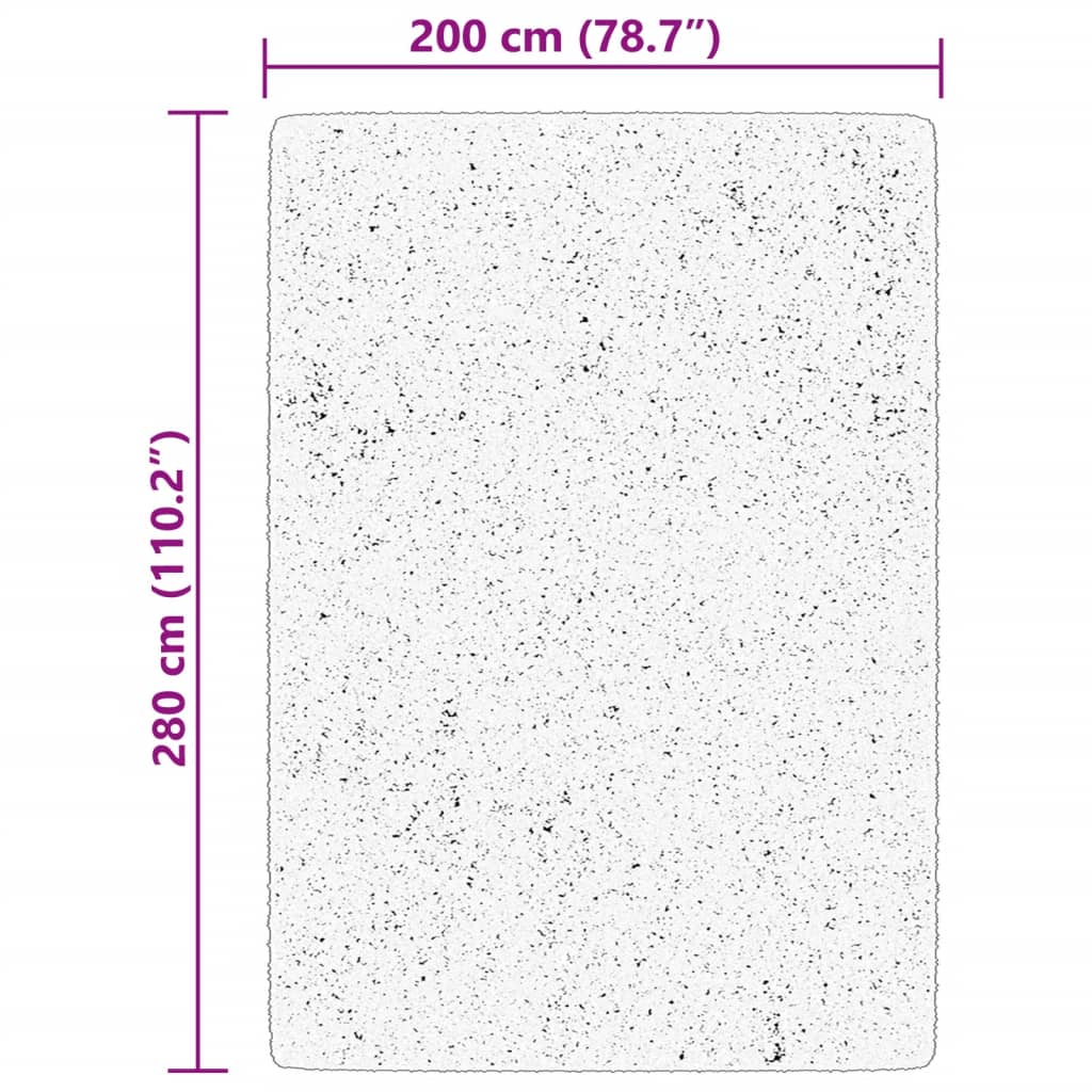 Teppich HUARTE Kurzflor Weich und Waschbar Anthrazit 60x110 cm