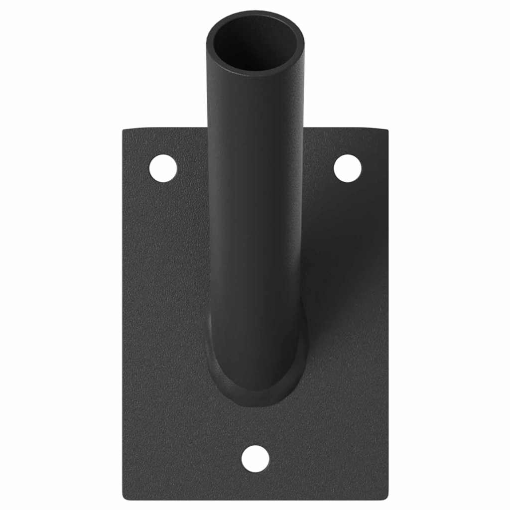 Fahnen Pole Holde Schwarz 10,5 x 7,5 x 0,25 cm Stahl