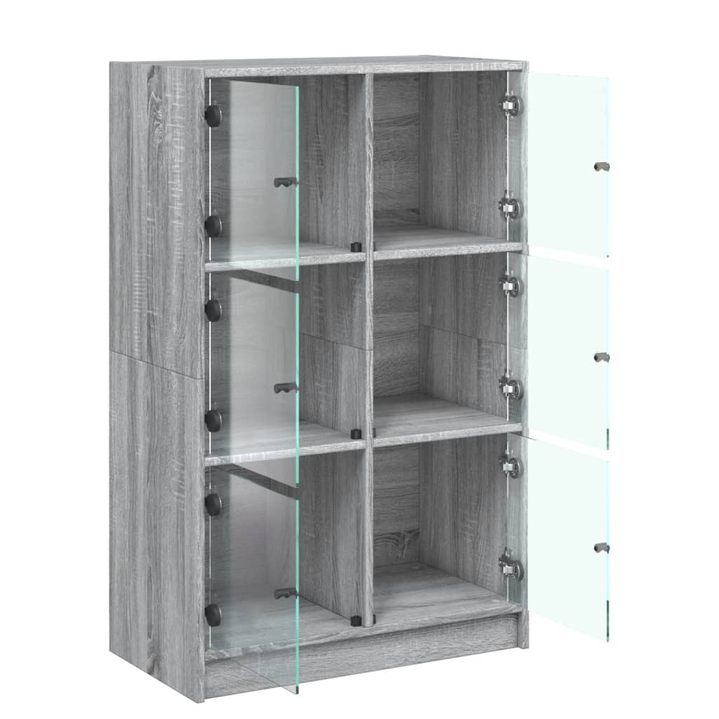 Bücherregal mit Türen Weiß 136x37x109 cm Holzwerkstoff
