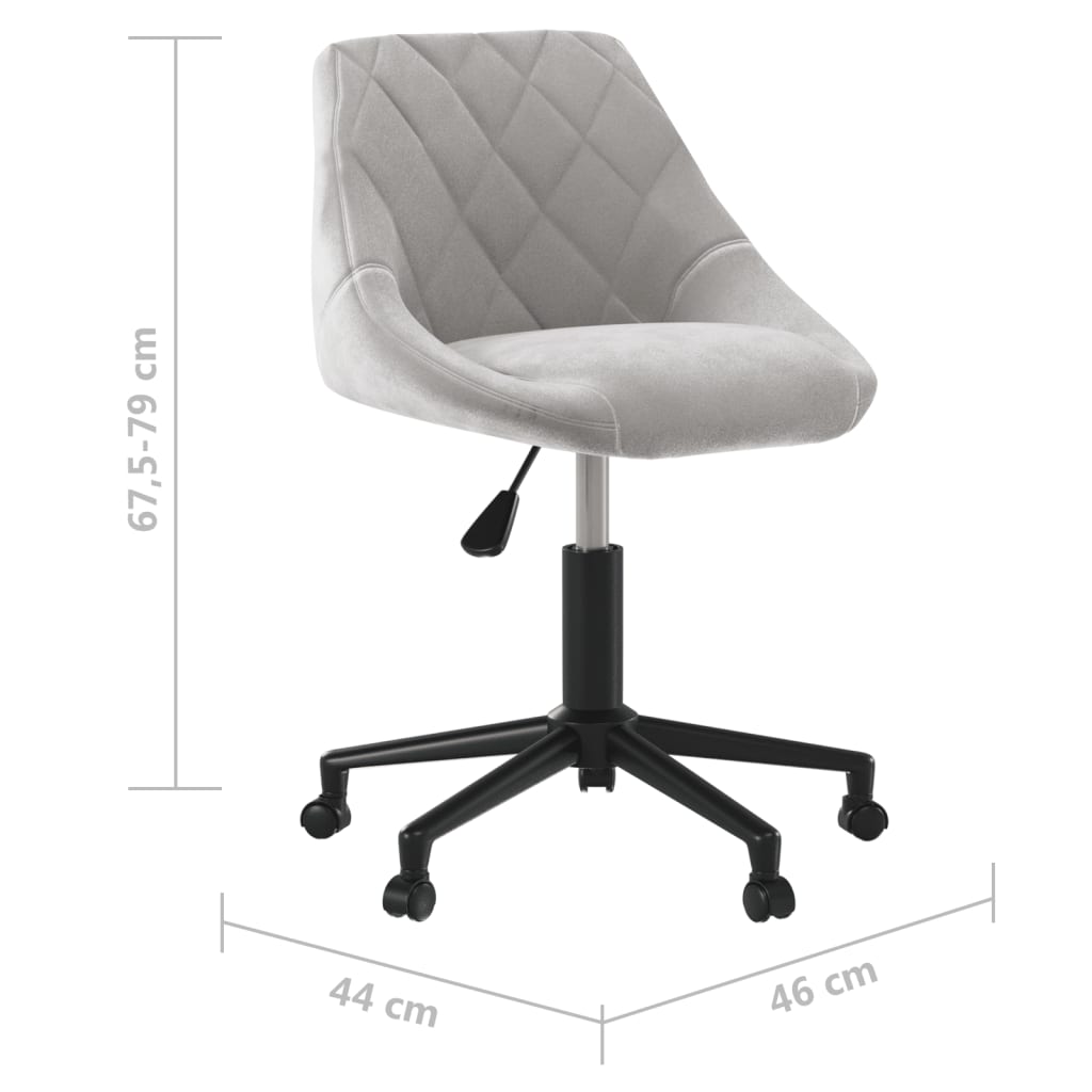 Bürostuhl Drehbar Creme Samt