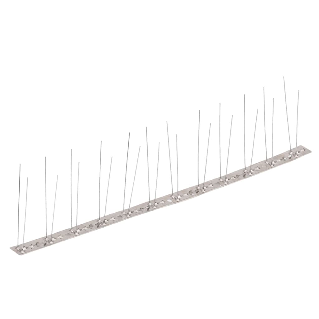 20-tlg. Taubenabwehr Spikes-Set Edelstahl 10 m 4-reihig