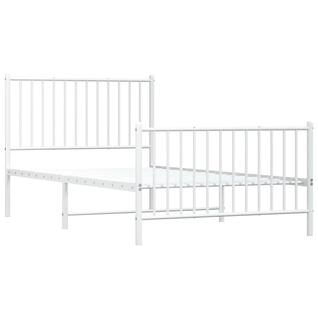 Bettgestell Metall Schwarz 75x190 cm