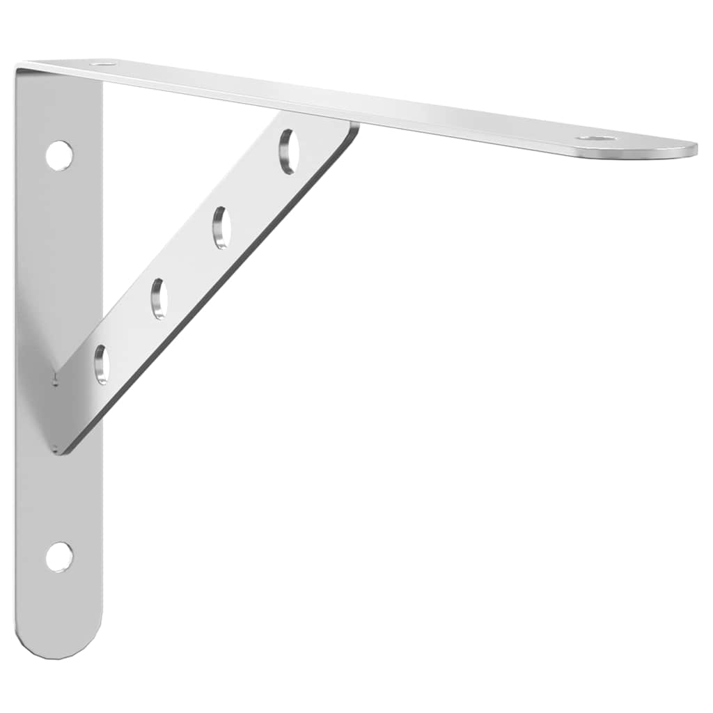 Regalträger 4 Stk. 15x2,5x11,5 cm Silbern Edelstahl