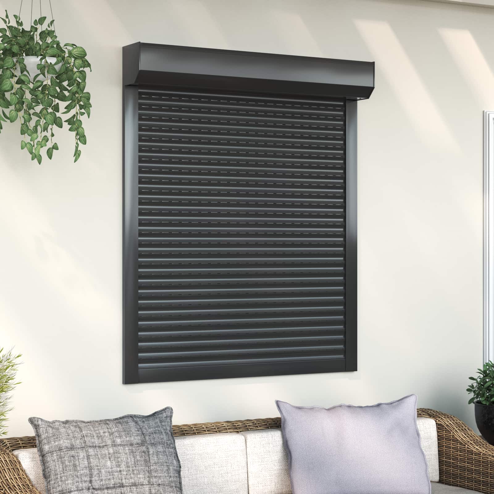 Rollladen Weiß 70 x 100 cm Aluminium und Polyurethan
