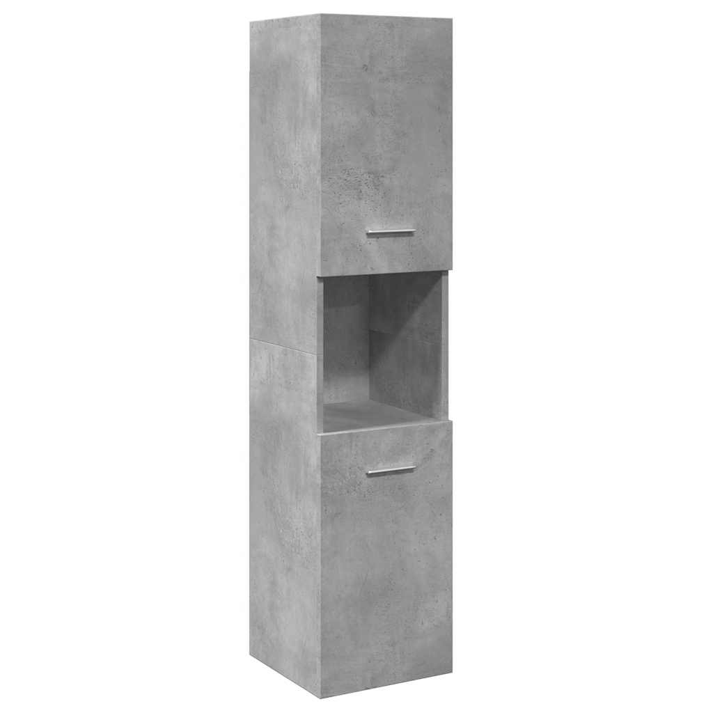 Badezimmerschrank Weiß 30x30x130 cm Holzwerkstoff