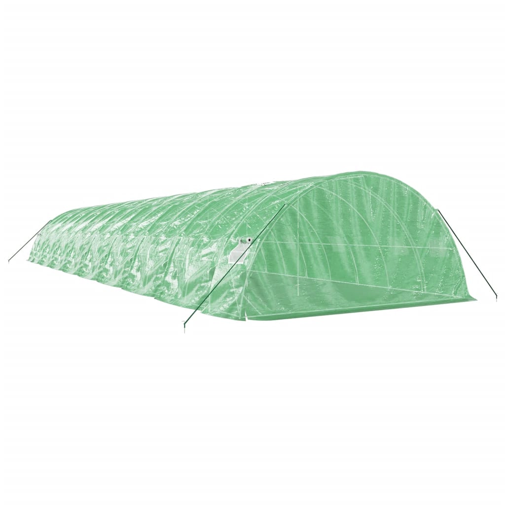 Gewächshaus mit Stahlrahmen Weiß 40 m² 8x5x2,3 m