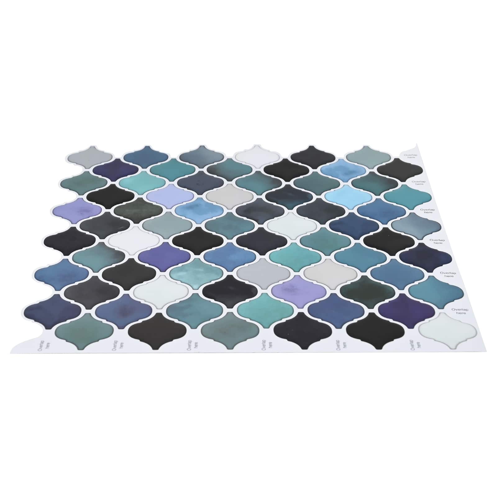Lanturn Fliese 10 pcs Weiß 27 x 27 cm Polyurethan und PET