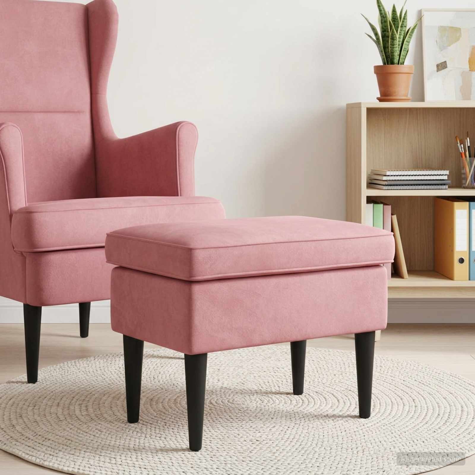 Hocker Hellgrau 55 x 35 x 41 cm Samt