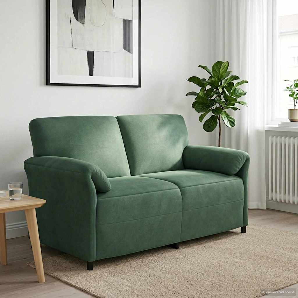 1-Sitzer Sofa Hellgrau 88 x 83 x 95 cm Samt