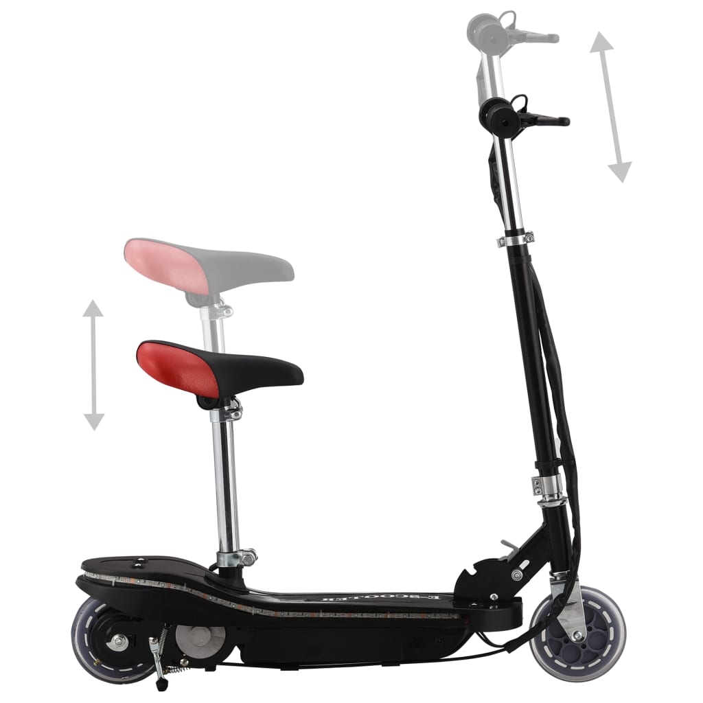 E-Scooter mit LED 120 W Schwarz