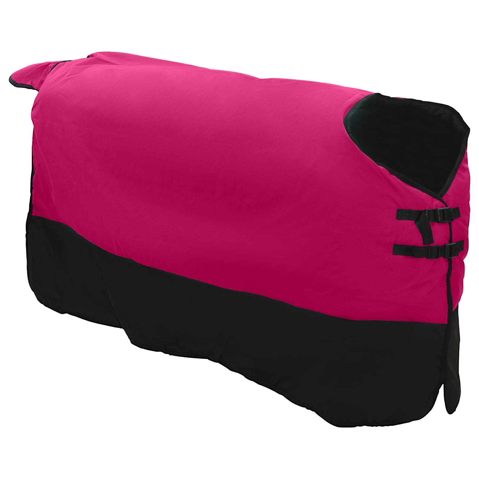 Pferdedecke Dunkelgrün und Schwarz 75 cm Polyester